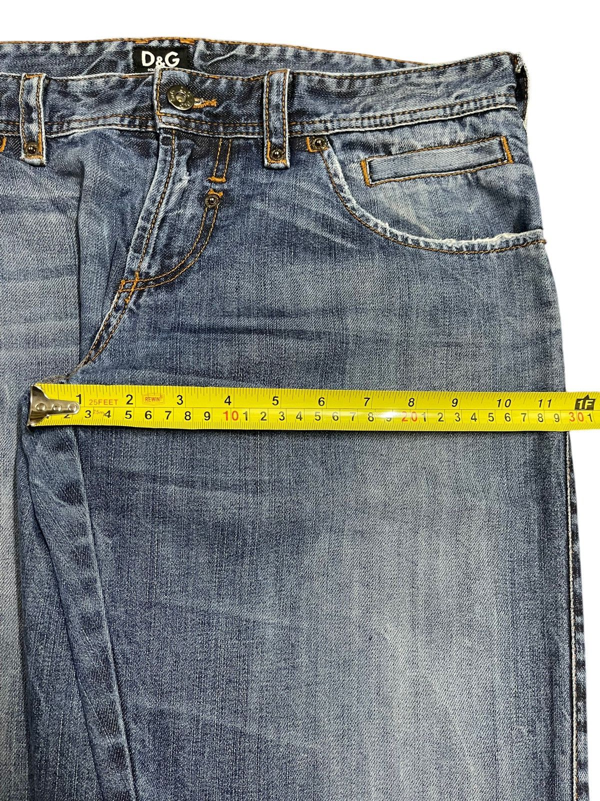 Dolce & Gabbana Vintage Dolce Gabbana Blue Faded Wash Distress Jeans Size US 35 - 16 Thumbnail