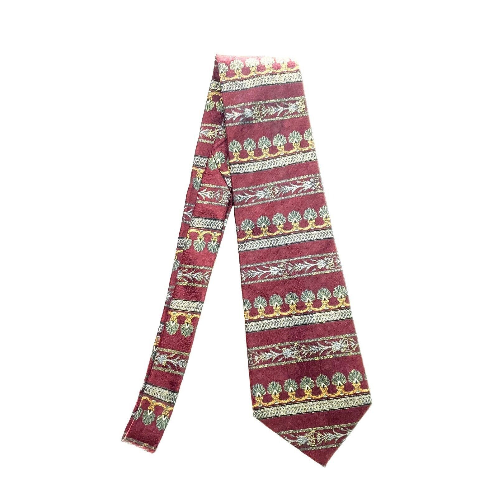 Pierre Cardin Pierre Cardin Silk Tie Print Red Wide Size ONE SIZE - 7 Thumbnail