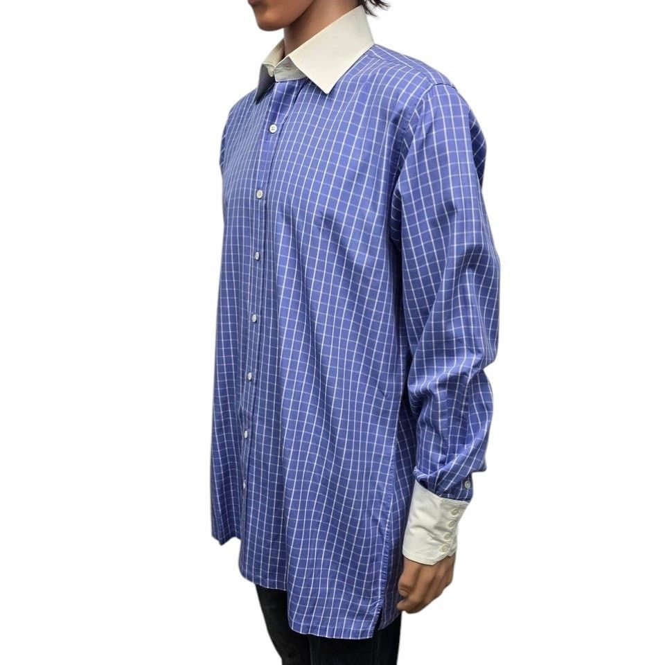 Vintage Frank Rostron England Shirt Contrast Collar Four-button Cuff Size US XL / EU 56 / 4 - 9 Thumbnail