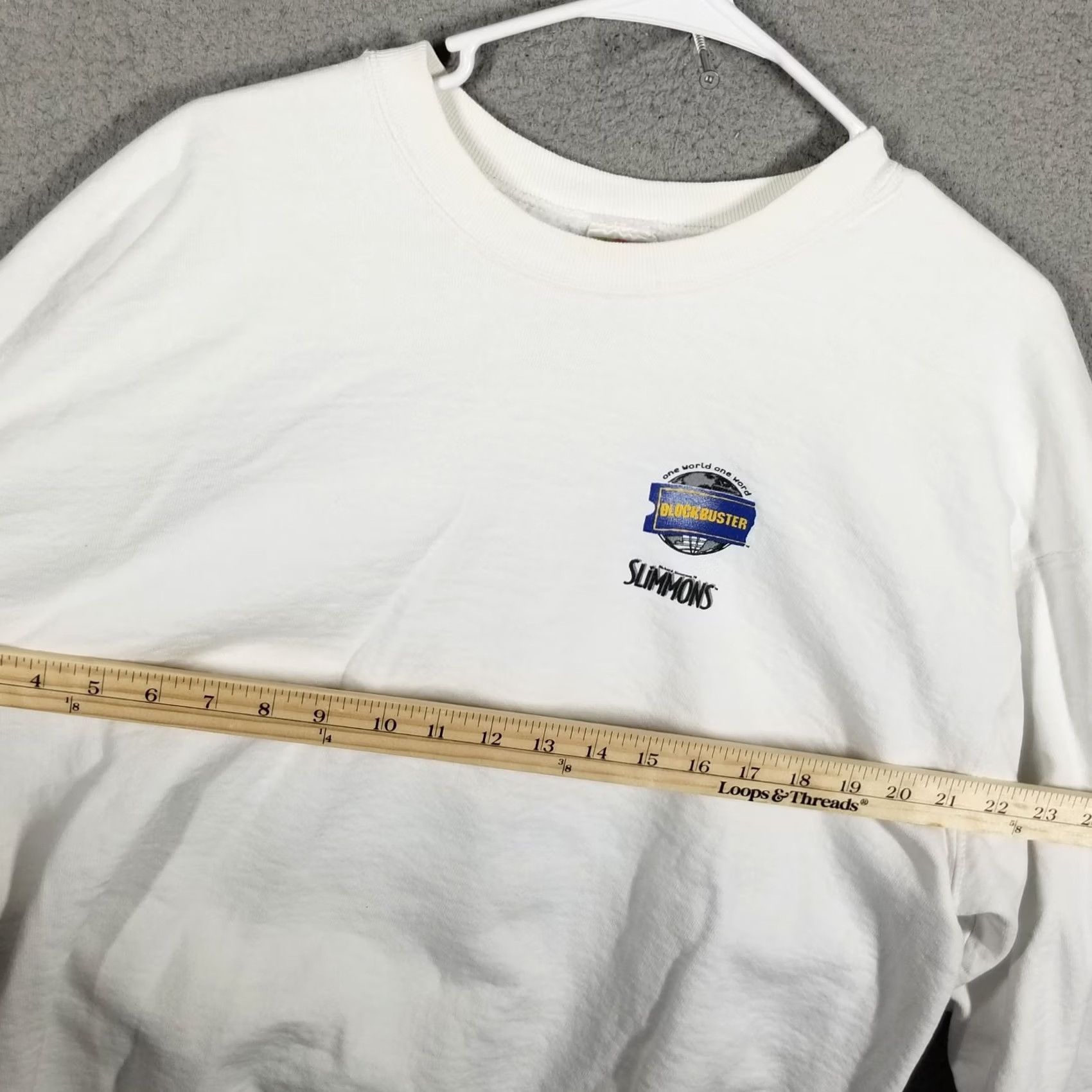 Vintage VINTAGE Blockbuster X Slimmons Studio Richard Simmons Sweatshirt Men XL White Size US XL / EU 56 / 4 - 6 Thumbnail