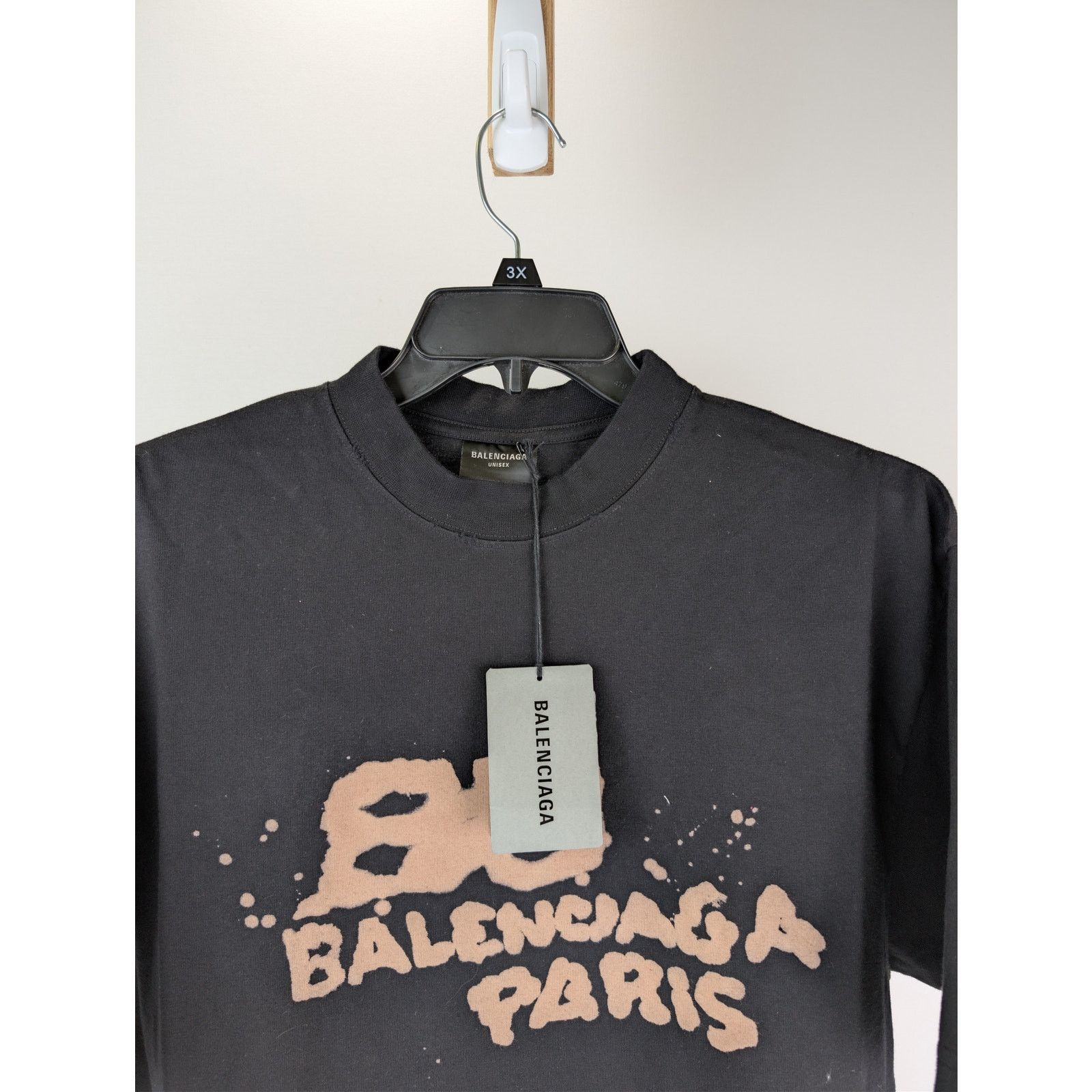 Balenciaga o1rshd1 Hand Drawn BB Icon Vintage Jersey Medium Fit T-Shirt Size US XS / EU 42 / 0 - 7 Thumbnail