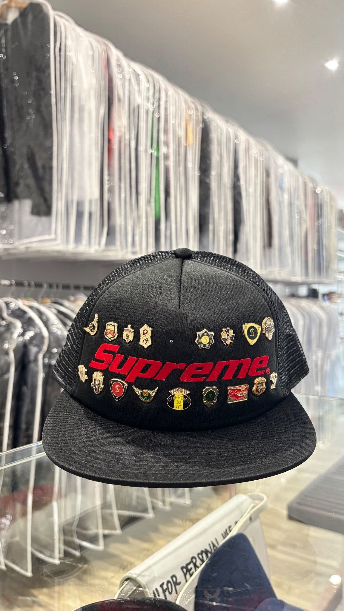 Supreme Supreme Pins Mesh Back 5-Panel Black Size ONE SIZE - 2 Thumbnail