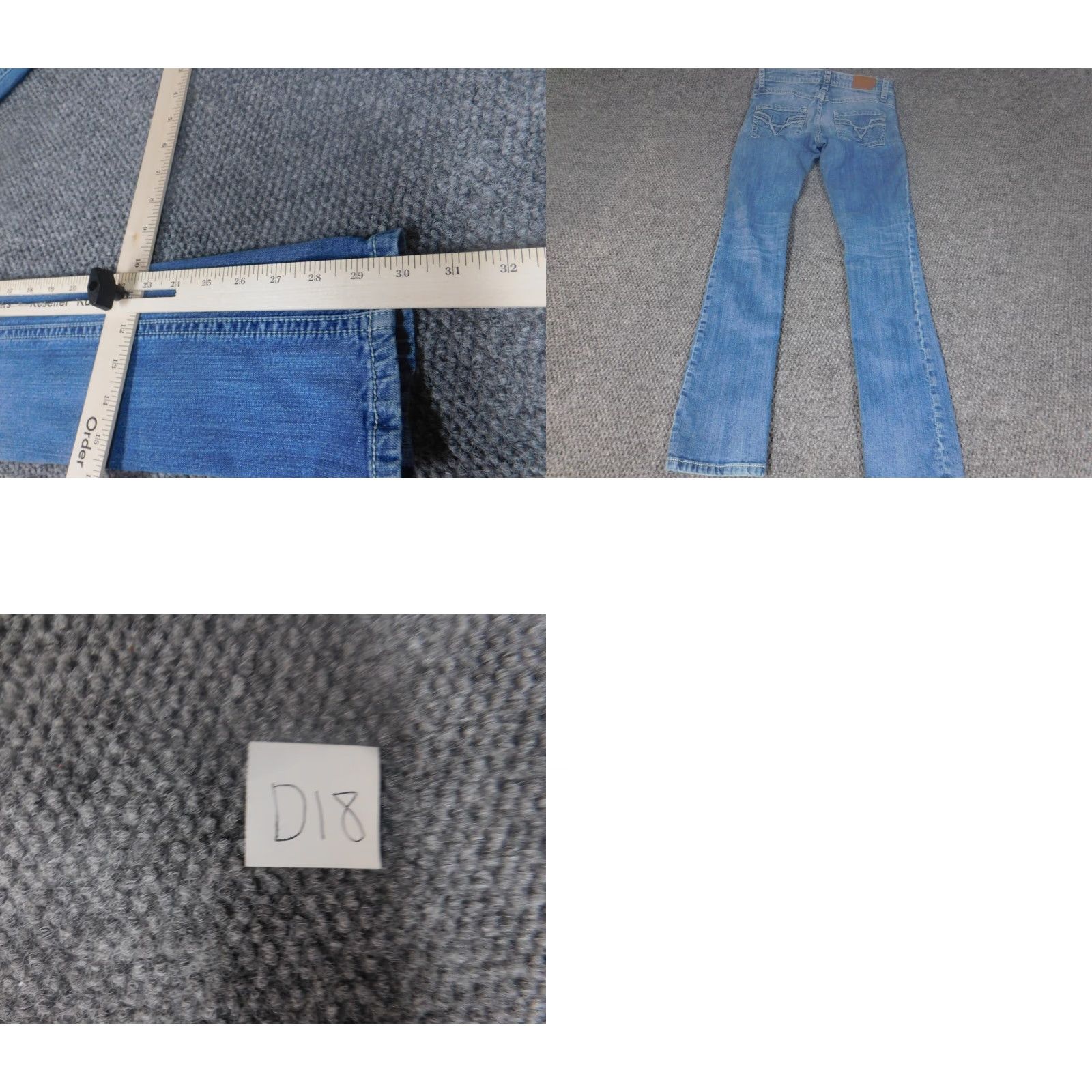 Vintage VIGOSS Skinny Jeans Womens 3 blue Denim Crop Pockets Zipper Size 26" / US 2 / IT 38 - 8 Thumbnail