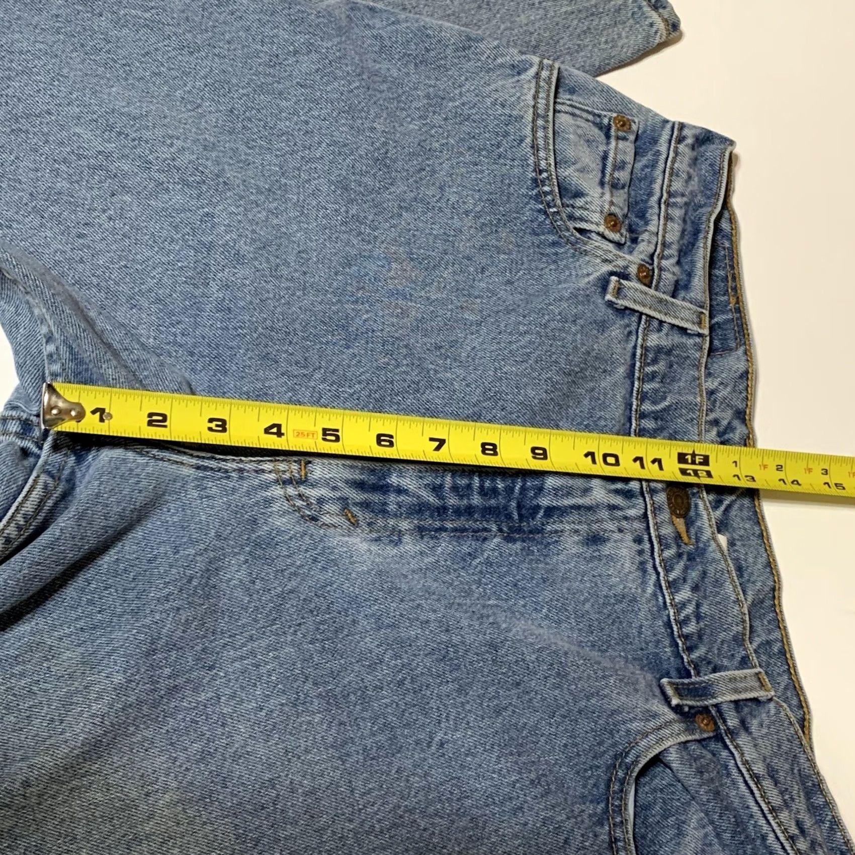 Levi's VINTAGE Levi's 550 Jeans Mom Relaxed Fit High Waist 14 M Reg 32x31 Blue Stained 90s Womens Size 36" / US 14 / IT 50 - 5 Thumbnail