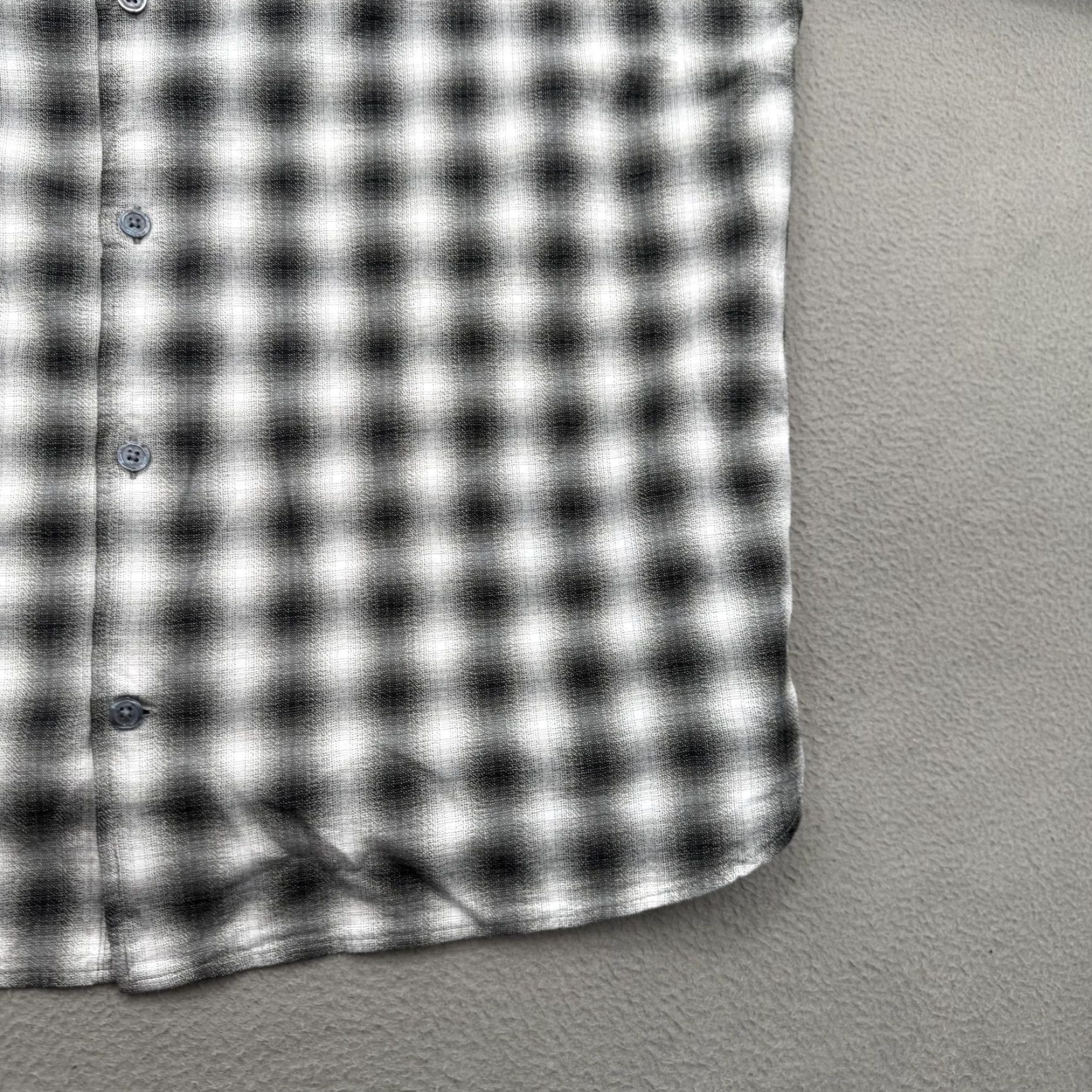 Allsaints AllSaints Shirt Mens Large Gray Check Flannel Relaxed Fit Button Up Casual Size US L / EU 52-54 / 3 - 7 Thumbnail