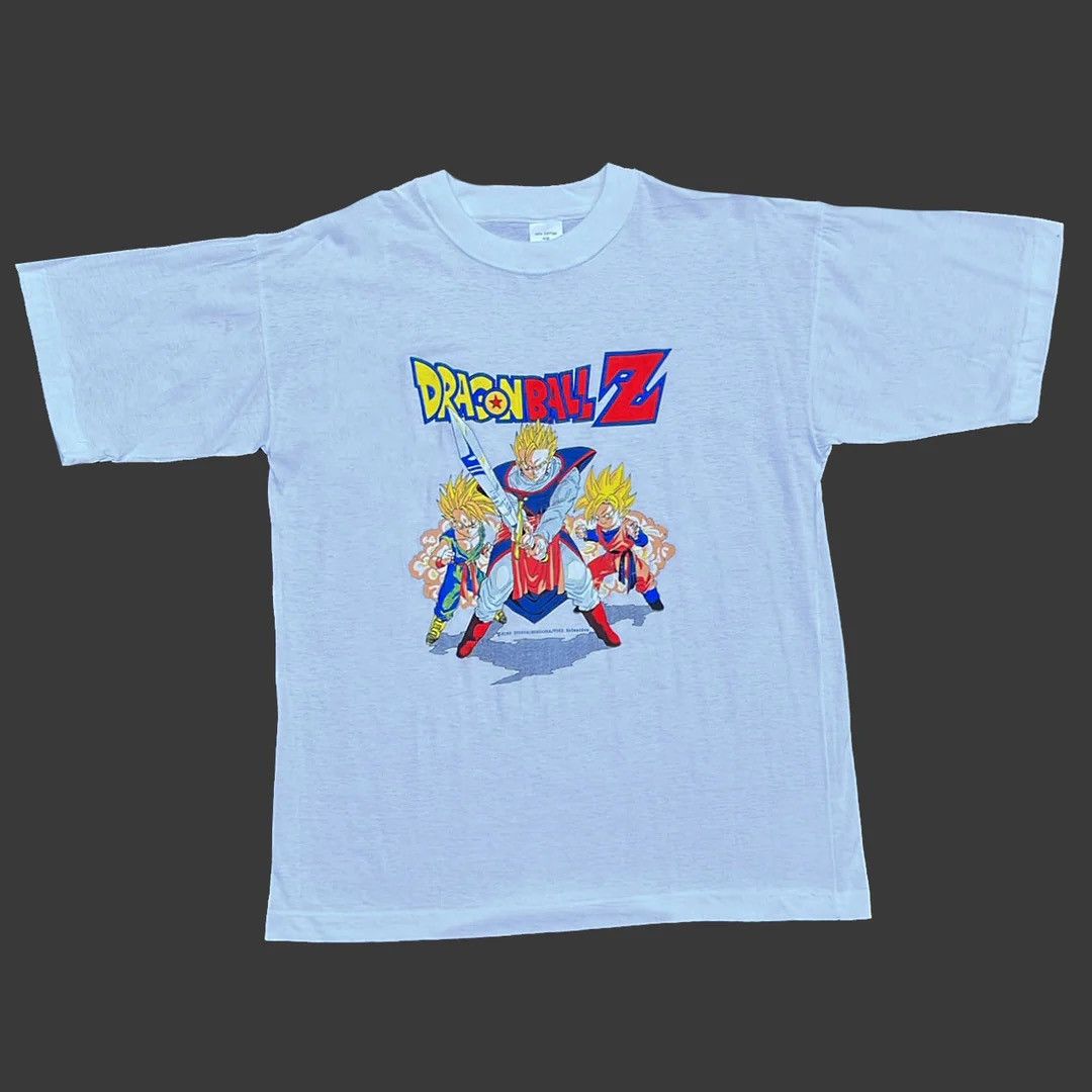 image of Dragon Ball Z 1990 Vintage Promo Manga Single Stitch T-Shirt in White, Men's (Size Large)