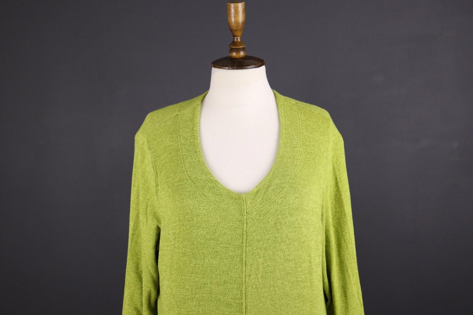 Designer Deerberg by Oska Green Knit Sweater Midi Dress Size M Size M / US 6-8 / IT 42-44 - 2 Thumbnail