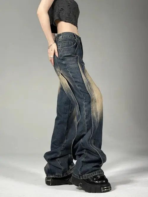 Jean Washed Retro Jeans Size 32" / US 10 / IT 46 - 4 Thumbnail