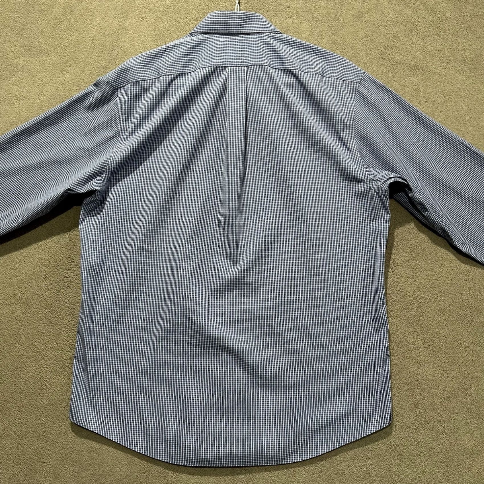 Jos. A. Bank Jos A Bank Traveler Shirt Men 15 1/2-35 Blue Graph Check Button Down Long Sleeve Size US L / EU 52-54 / 3 - 2 Thumbnail