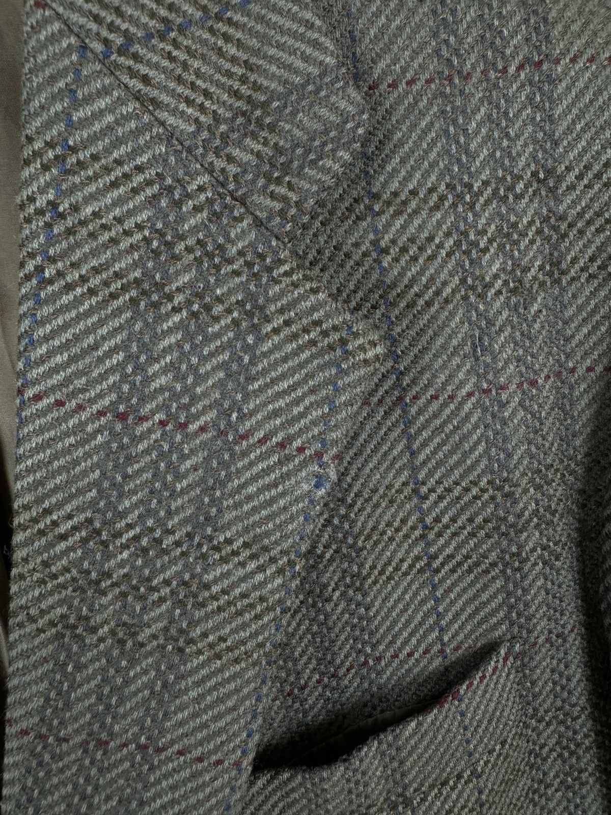 Vintage Yves Saint Laurent diffusion hommes checkered wool blazer Size 44R - 4 Thumbnail