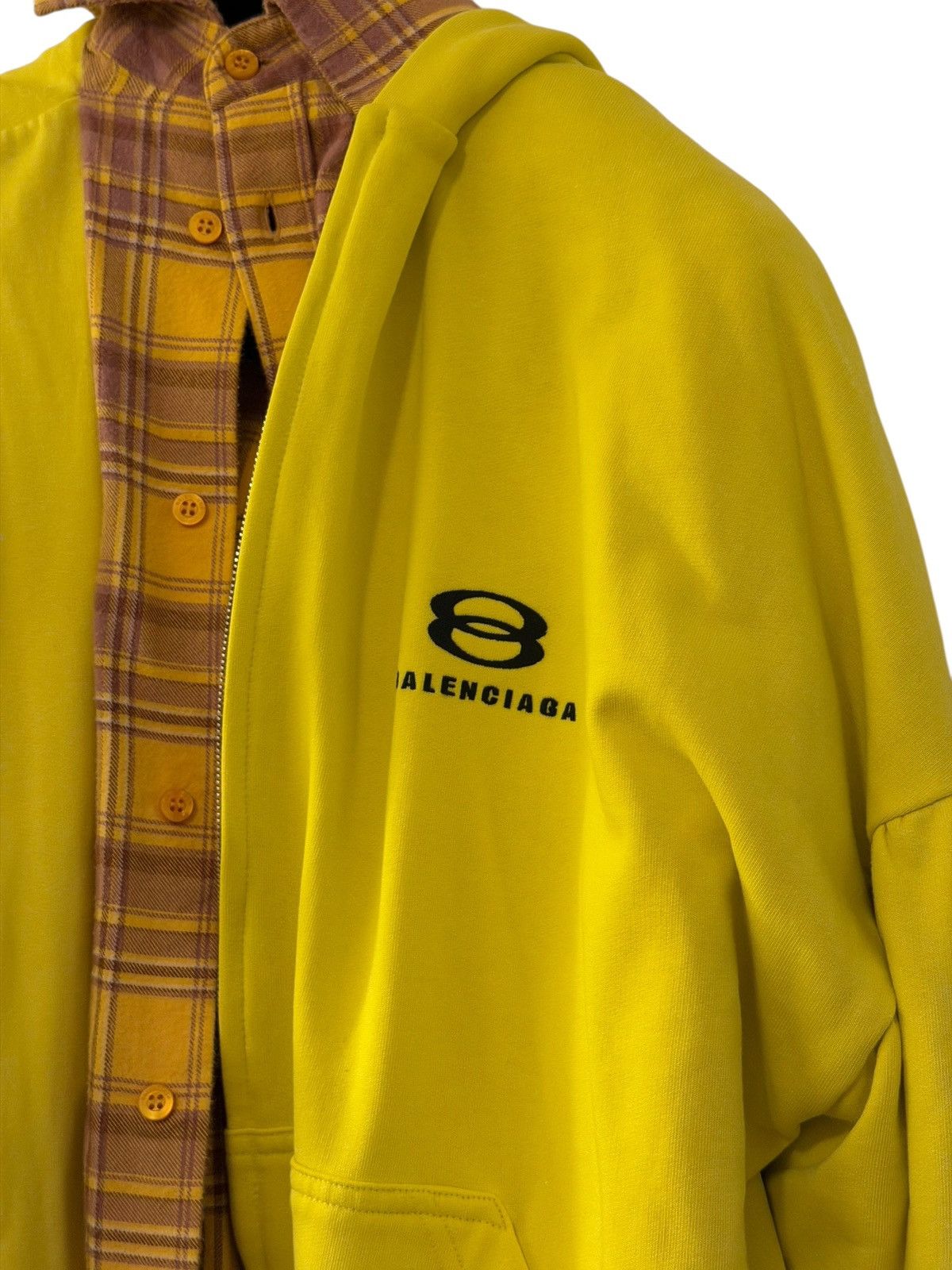 Balenciaga *RARE* BALENCIAGA DEMNA UNITY LAYERED HOODIE YELLOW Size US M / EU 48-50 / 2 - 4 Thumbnail