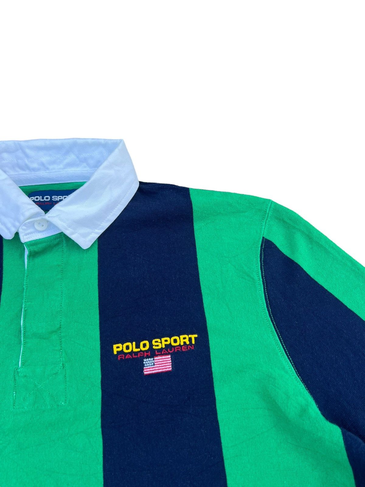 Polo Ralph Lauren Polo Sport Ralph Lauren USA Flag Color Block Rugby Shirt Size US L / EU 52-54 / 3 - 4 Thumbnail