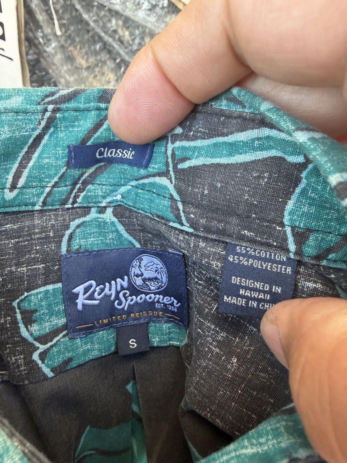 Reyn Spooner PreOwned Reyn Spooner Classic Hawaiian Men's S Green/Black Size US S / EU 44-46 / 1 - 4 Thumbnail