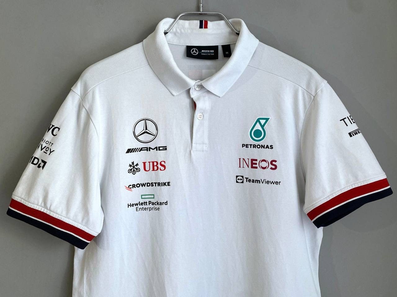 Mercedes-Benz F1 Racing Mersedes Benz AMG Petronas Team Polo T-Shirt, Sz M Size US M / EU 48-50 / 2 - 3 Thumbnail