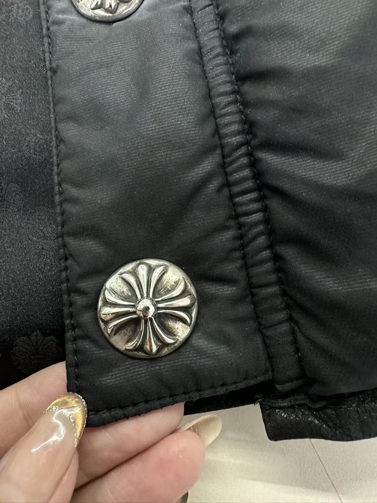Chrome Hearts Chrome Hearts Black Leather Fleur Puffer Down Vest Size US M / EU 48-50 / 2 - 3 Thumbnail