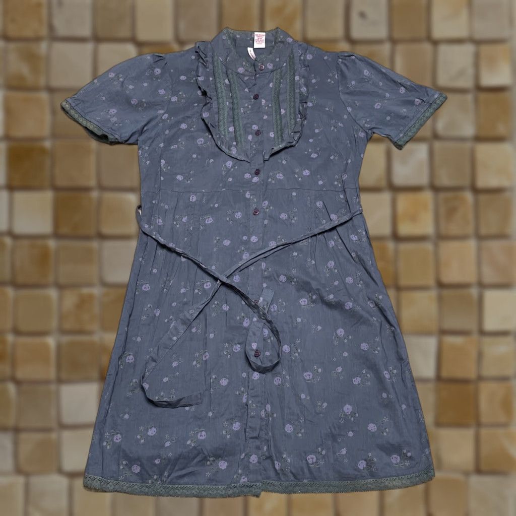 Vintage Fire Los Angeles Juniors Short Sleeve Plaid Shirtdress Casual Coastal Purple Gray M Size M / US 6-8 / IT 42-44 - 1 Thumbnail