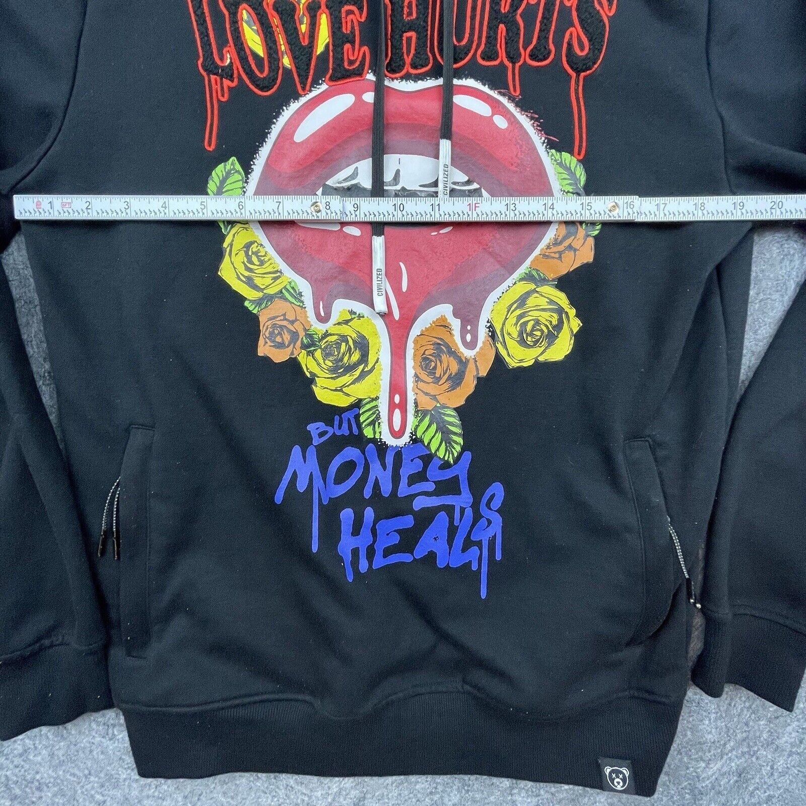 Civilized Civilized Hoodie Medium Love Hurts But Money Heals Lips Size US M / EU 48-50 / 2 - 6 Thumbnail