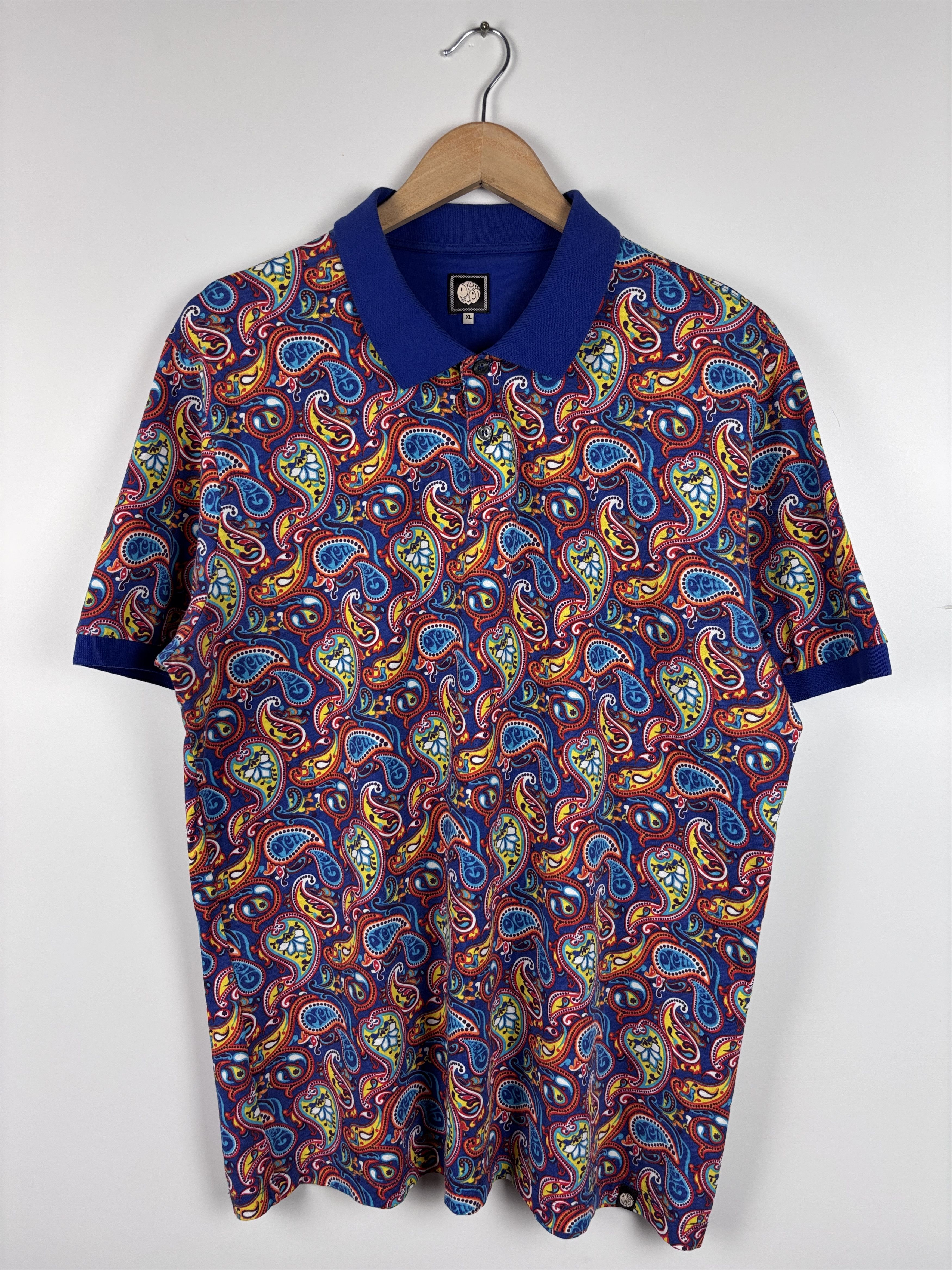 Pretty Green Pretty Green Paisley Print Polo T-Shirt Multicolor Size XL Size US XL / EU 56 / 4 - 1 Thumbnail