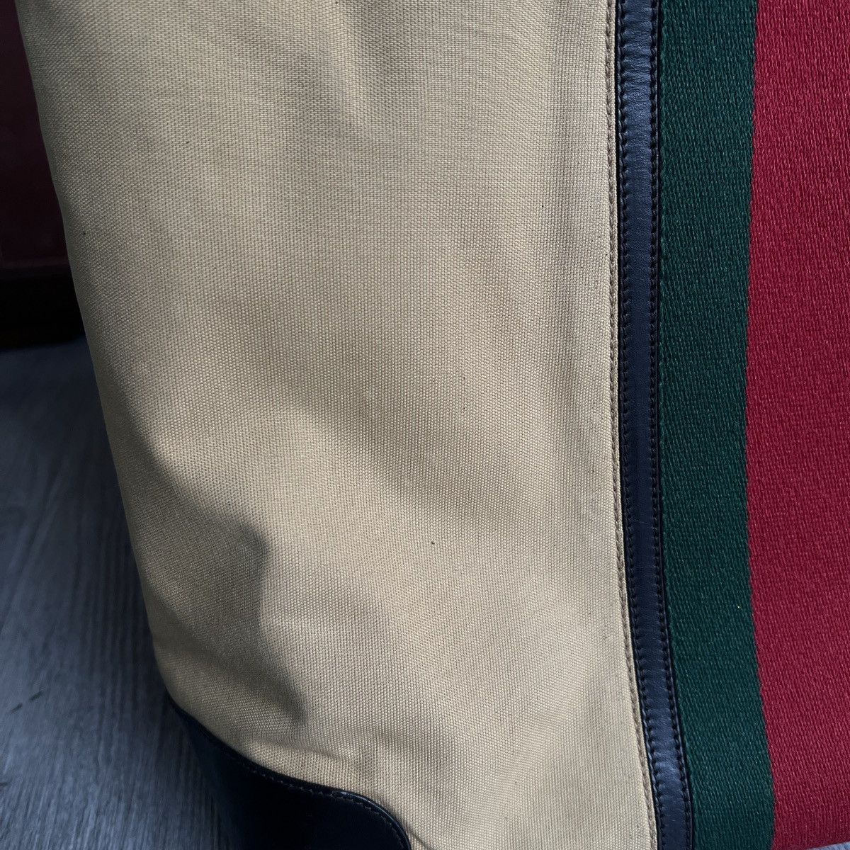 Gucci × Vintage Authentic Gucci web tote bag vintage Size ONE SIZE - 14 Thumbnail