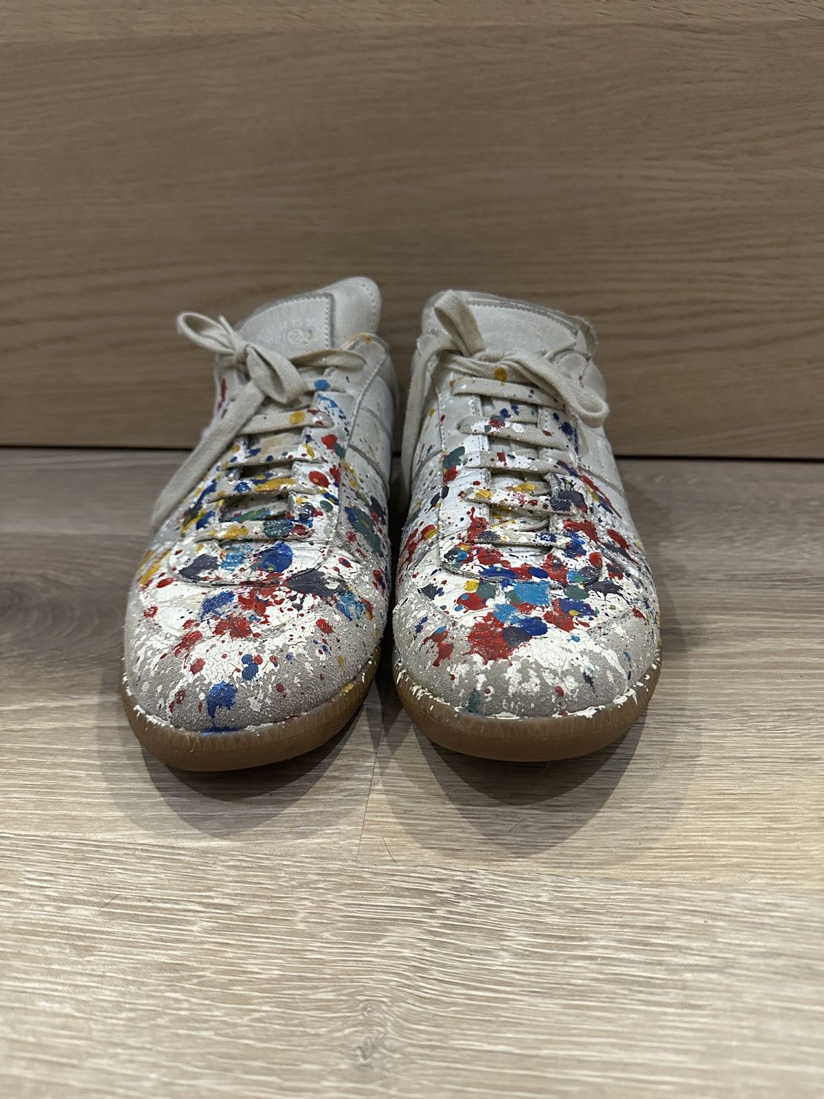 Maison Margiela Maison Margiela 2012 Paint Splatter Replica GATs Size US 9.5 / EU 42-43 - 2 Thumbnail