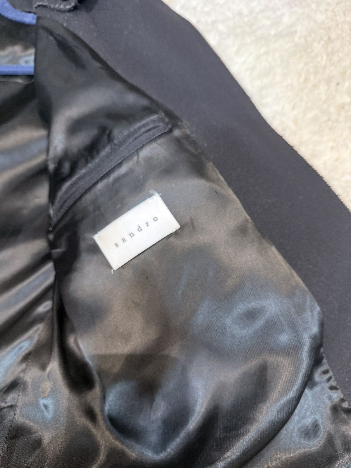 Sandro Sandro Paris Archive Wool Biker Jacket Size S / US 4 / IT 40 - 12 Thumbnail