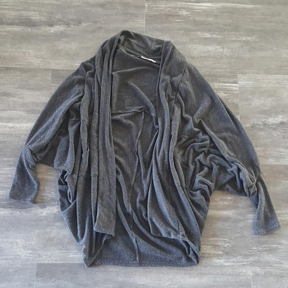 Designer Dark Grey Black Bead Cardigan Long Sleeve Size S / US 4 / IT 40 - 1 Thumbnail
