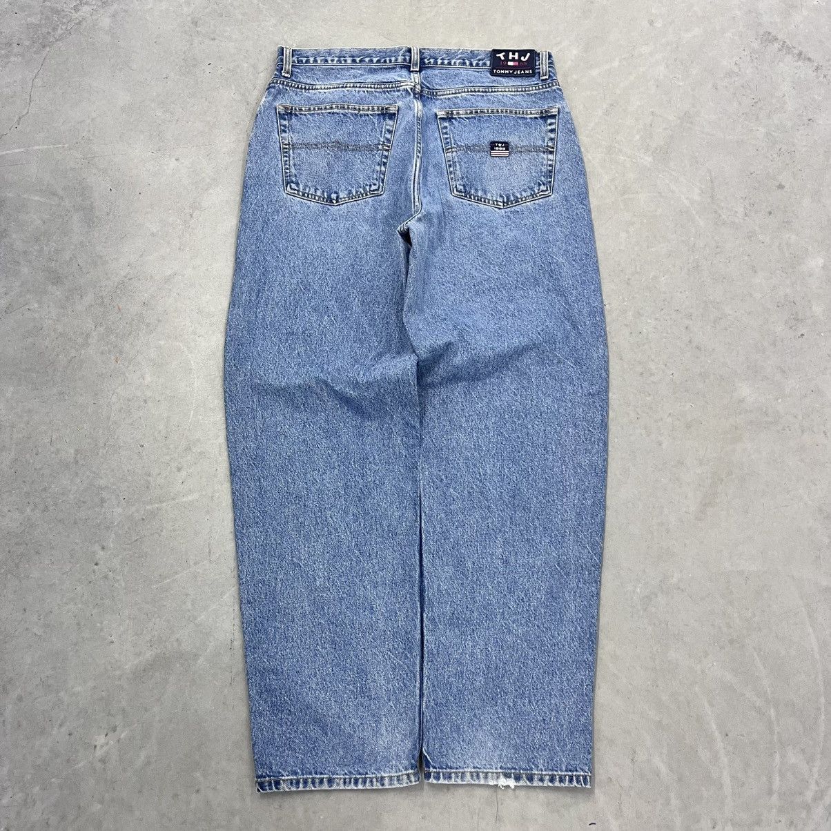 Tommy Hilfiger × Vintage Crazy Y2K Tommy Jeans Light Washed Super Baggy 80's style 38 Size US 38 / EU 54 - 1 Thumbnail