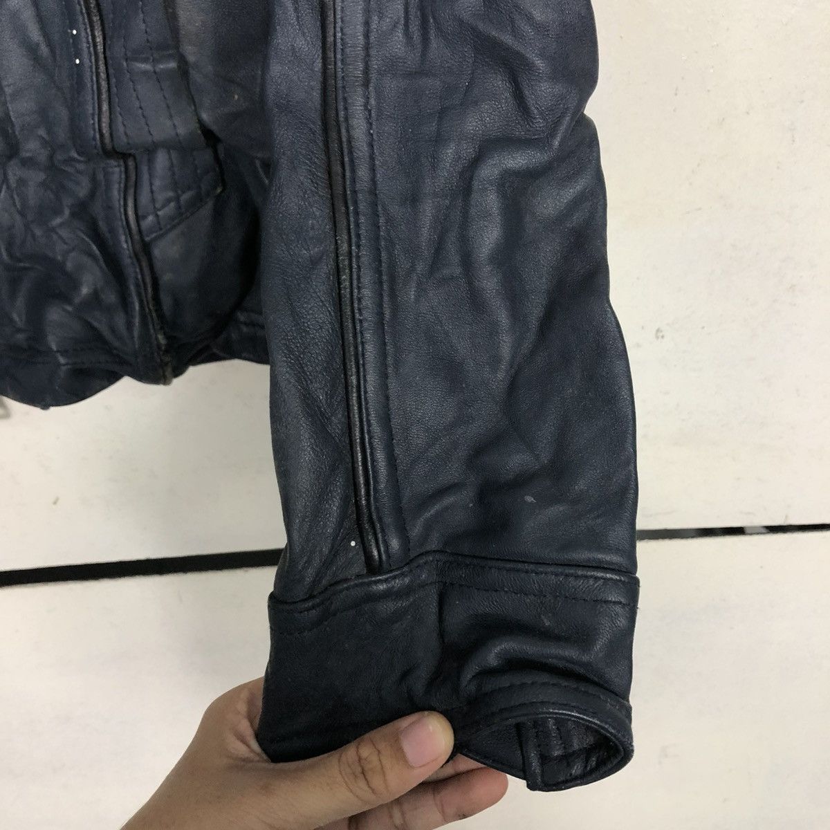 Japanese Brand 🔥VINTAGE BIKER LEATHER JACKET RATTLE TRAP ISSEY MIYAKE Size US S / EU 44-46 / 1 - 17 Thumbnail