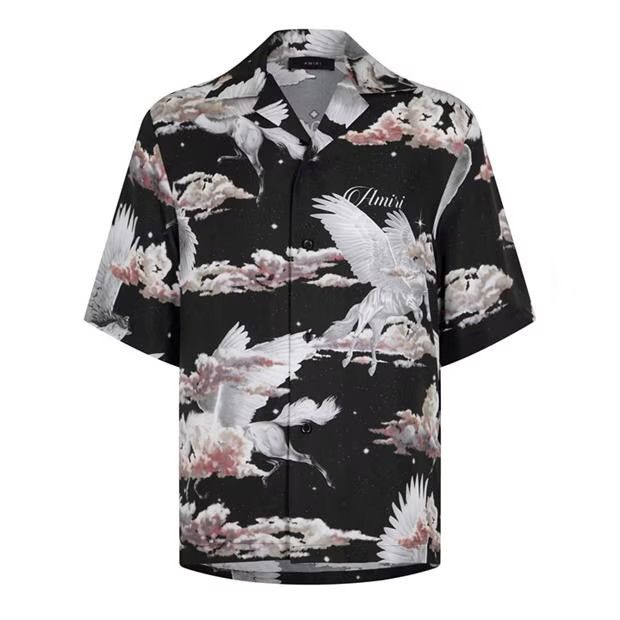 image of Amiri O1G2R1Mq0324 Shirt In Black, Men's (Size Medium)
