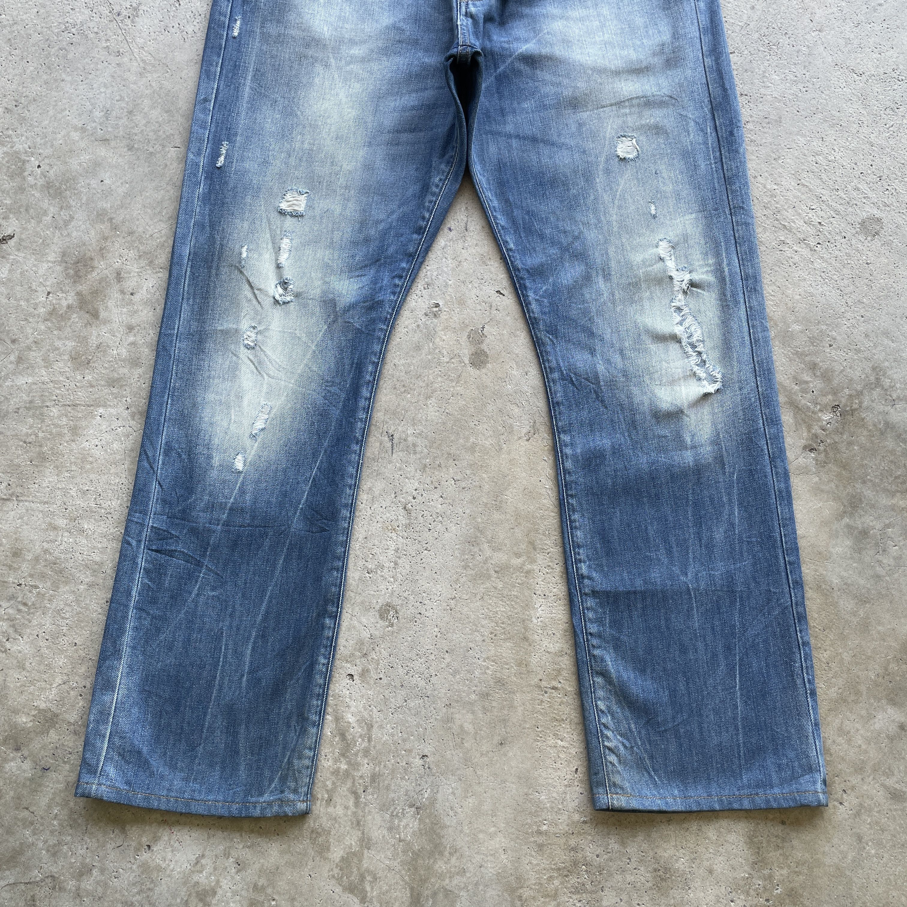 G-Star Vintage G-Star 3301 Distressed Jeans Faded Denim Pants Size US 35 - 5 Thumbnail