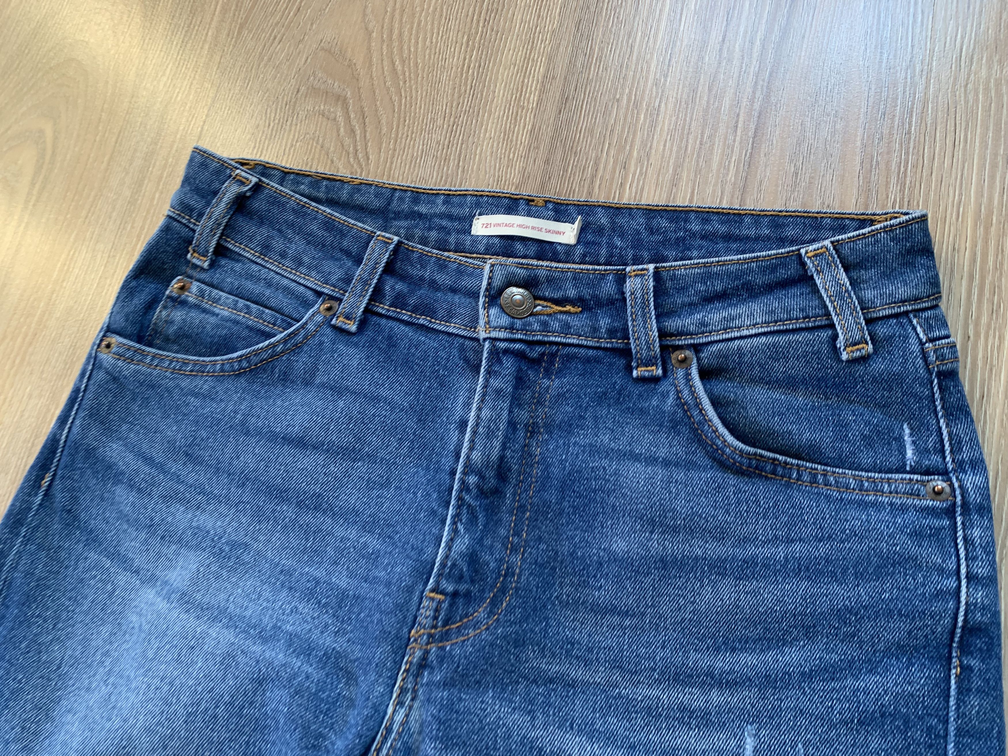 Levi's × Vintage Women’s Levis 721 Vintage High Rise Skinny Jeans Size 28" / US 6 / IT 42 - 4 Thumbnail