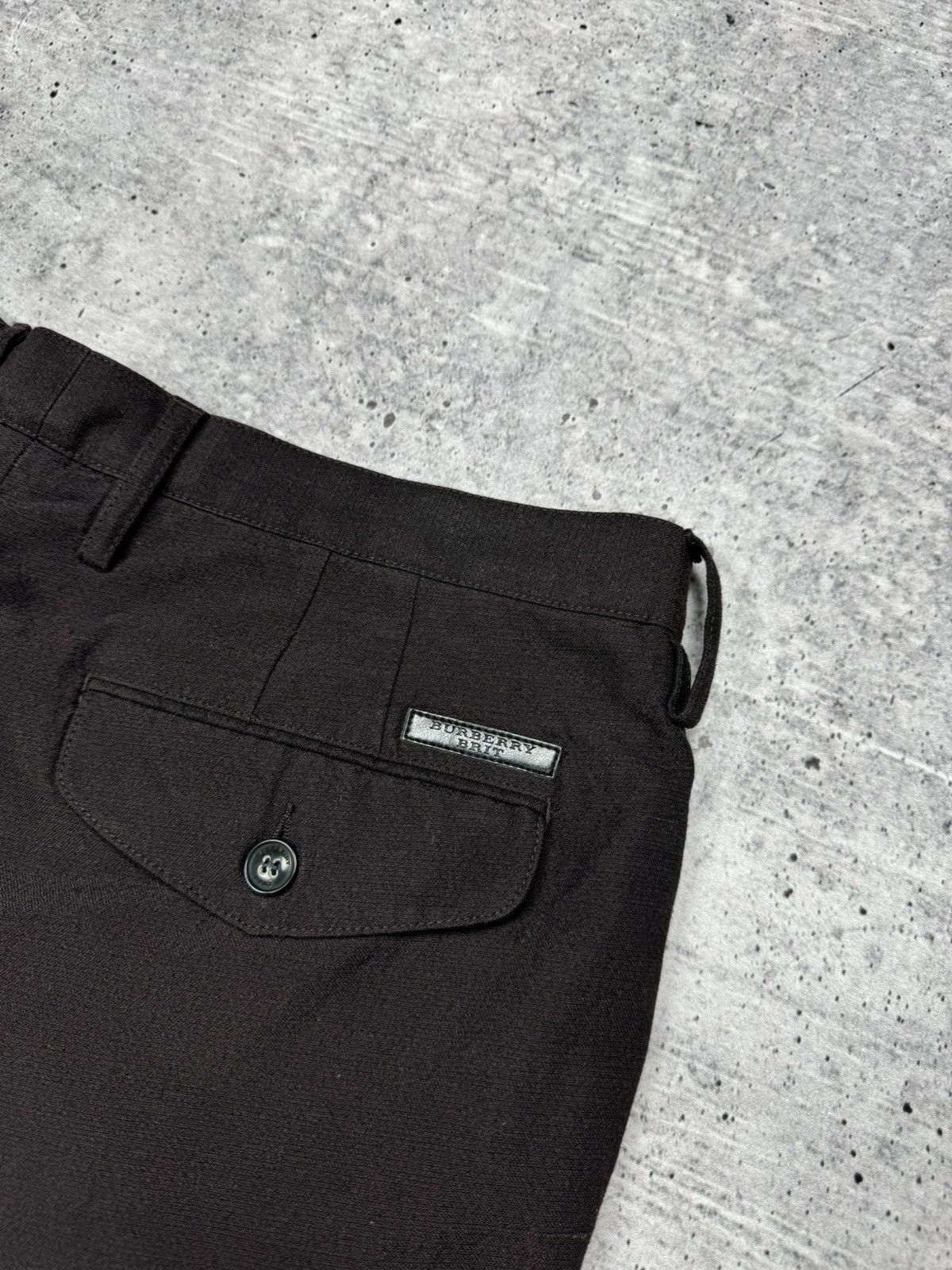 Burberry Vintage Burberry Brit Leather Pocket Tab Suit Pants Trousers Size US 32 / EU 48 - 24 Thumbnail