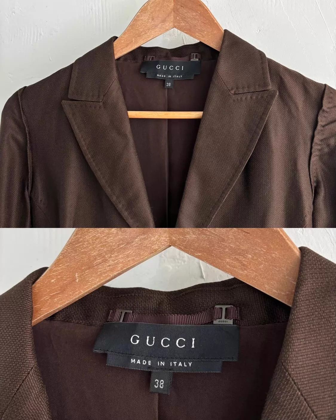 Gucci Gucci Vintage Berkley Band Collar Muted Brown Blazer Size XS / US 0-2 / IT 36-38 - 5 Thumbnail