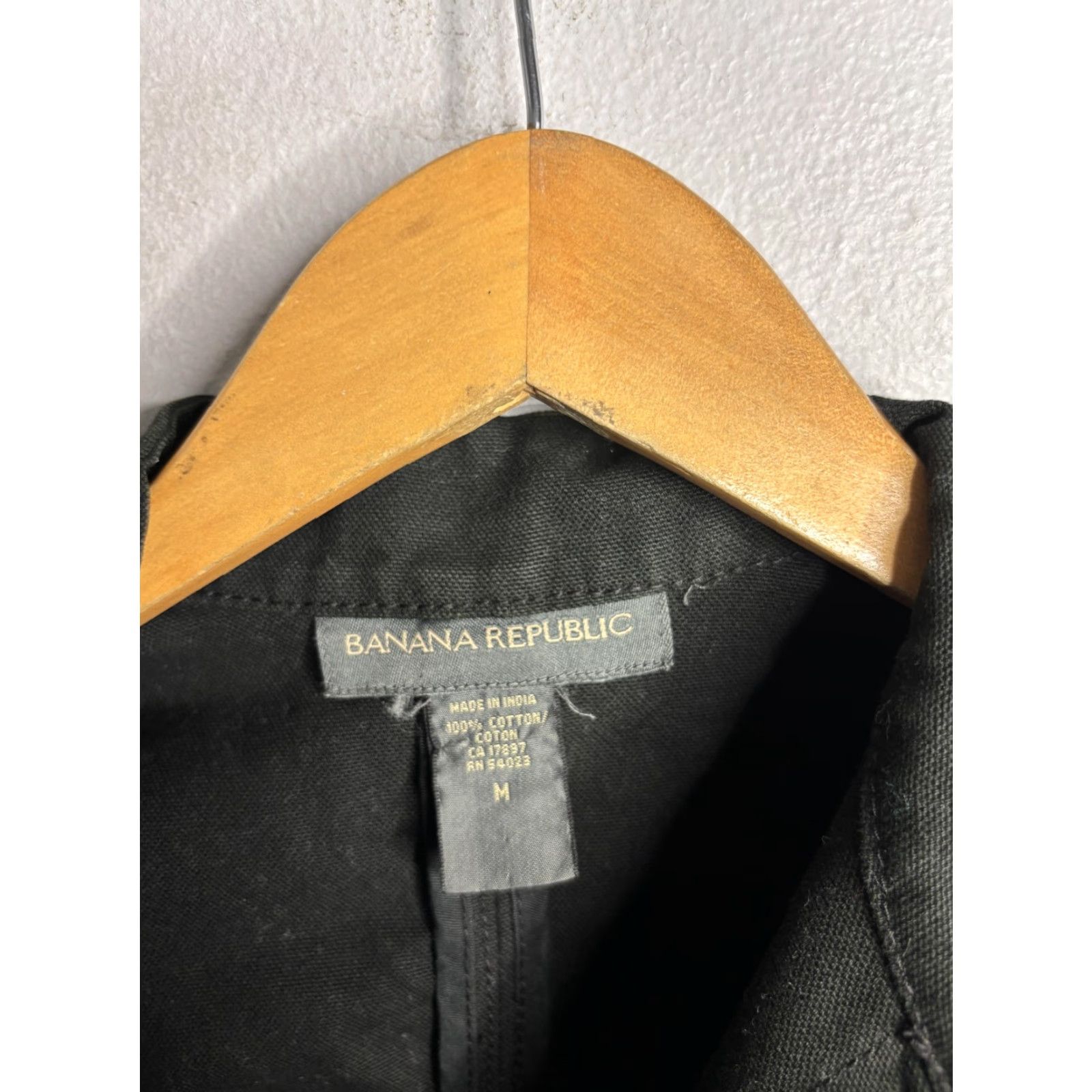 Banana Republic Banana Republic Jacket Womens M Black Cotton Twill Button Front Utility Short Sleeve/Long Sleeve Size M / US 6-8 / IT 42-44 - 3 Thumbnail
