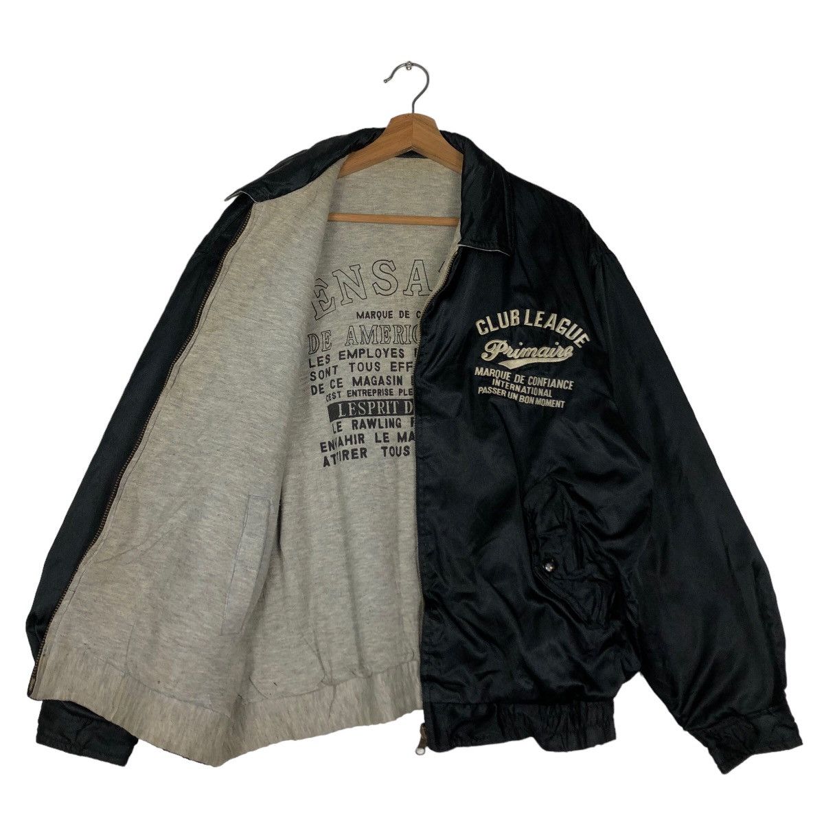 Japanese Brand 🔥Vtg Reversible Bomber Jacket Club League Sports Big Logo Size US L / EU 52-54 / 3 - 10 Thumbnail