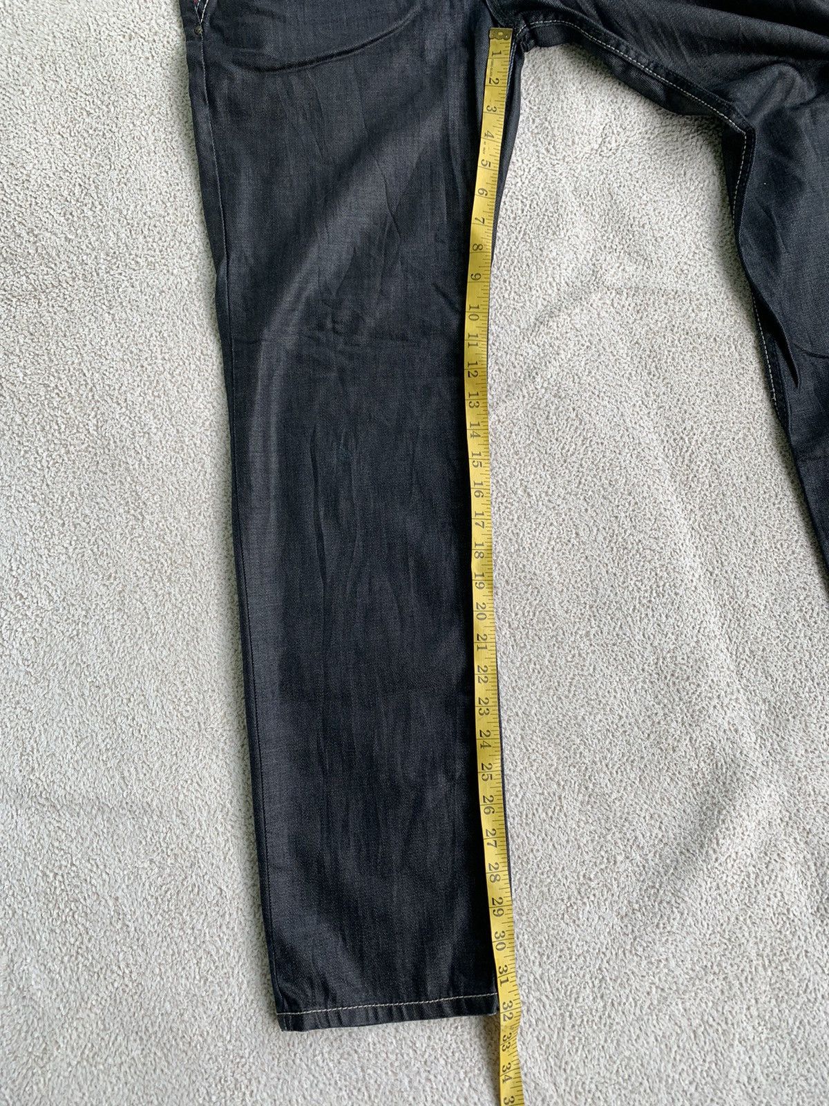 Japanese Brand × Vintage Vtg 00s japanese Zizo Bosatsu embroidered Art Denim Pants Size US 34 / EU 50 - 15 Thumbnail