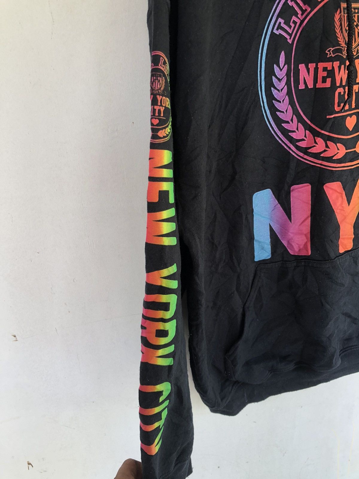 Japanese Brand Vintage New York City Hoodie By Popular Sport Size US L / EU 52-54 / 3 - 3 Thumbnail