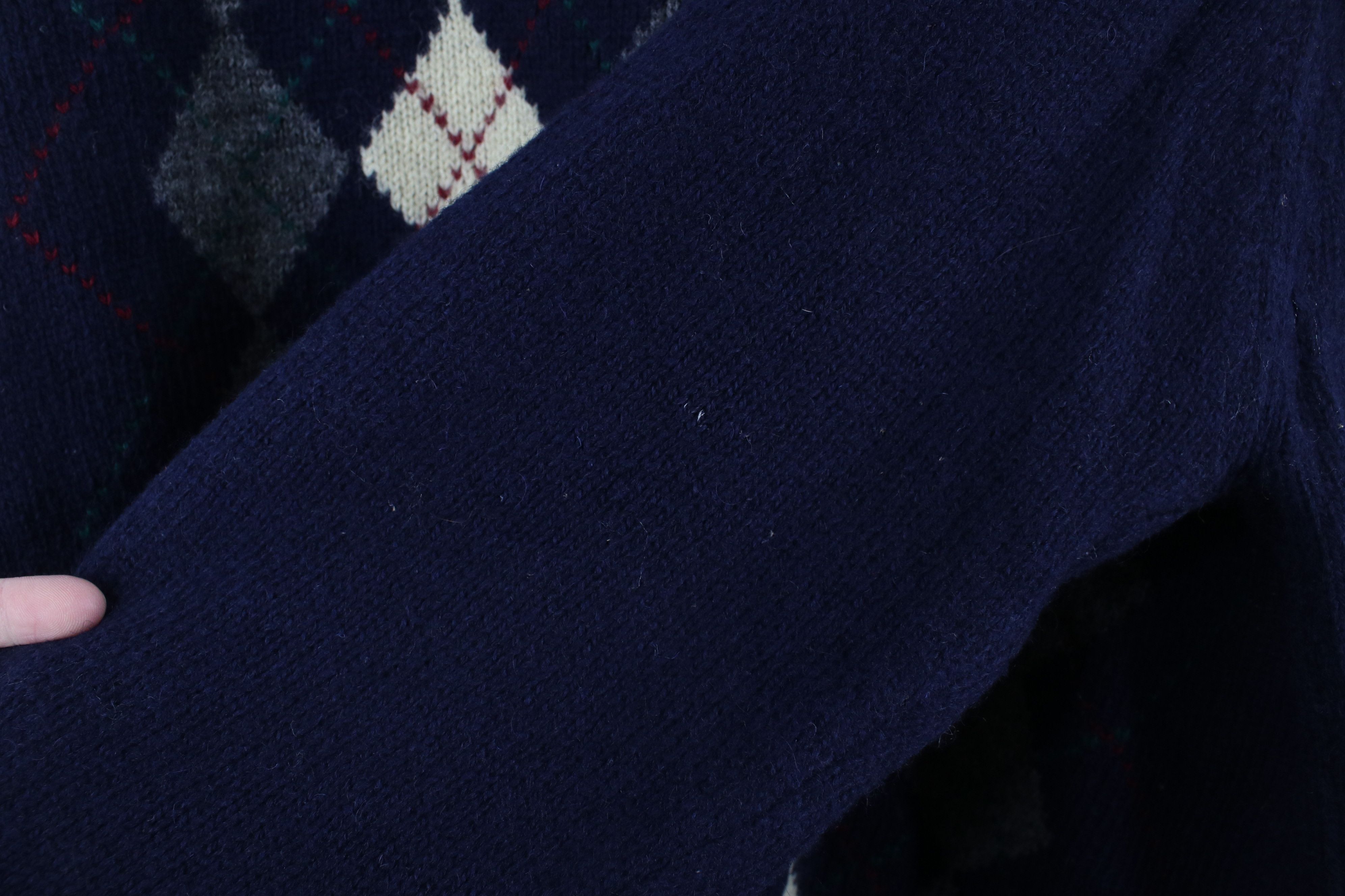 Vintage Vintage 70s Streetwear Argyle Scottish Shetland Wool Sweater Size US L / EU 52-54 / 3 - 8 Thumbnail