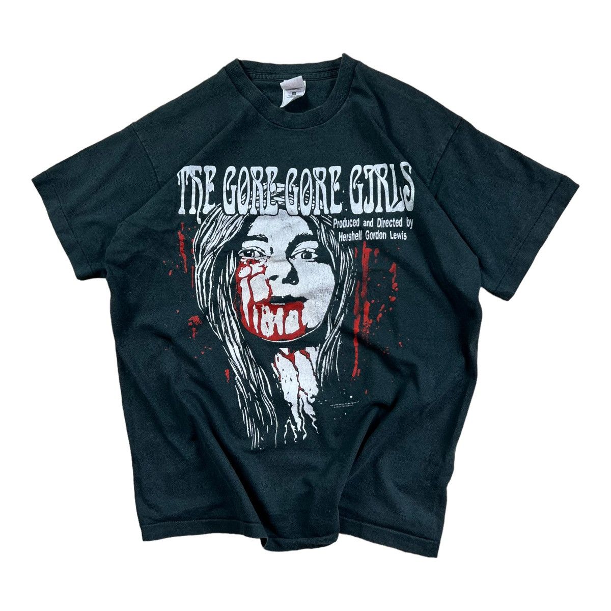 image of Fruit Of The Loom x Movie The Gore Gore Girls 90's Vintage T-Shirt Movie Horror Cult in Black (Size