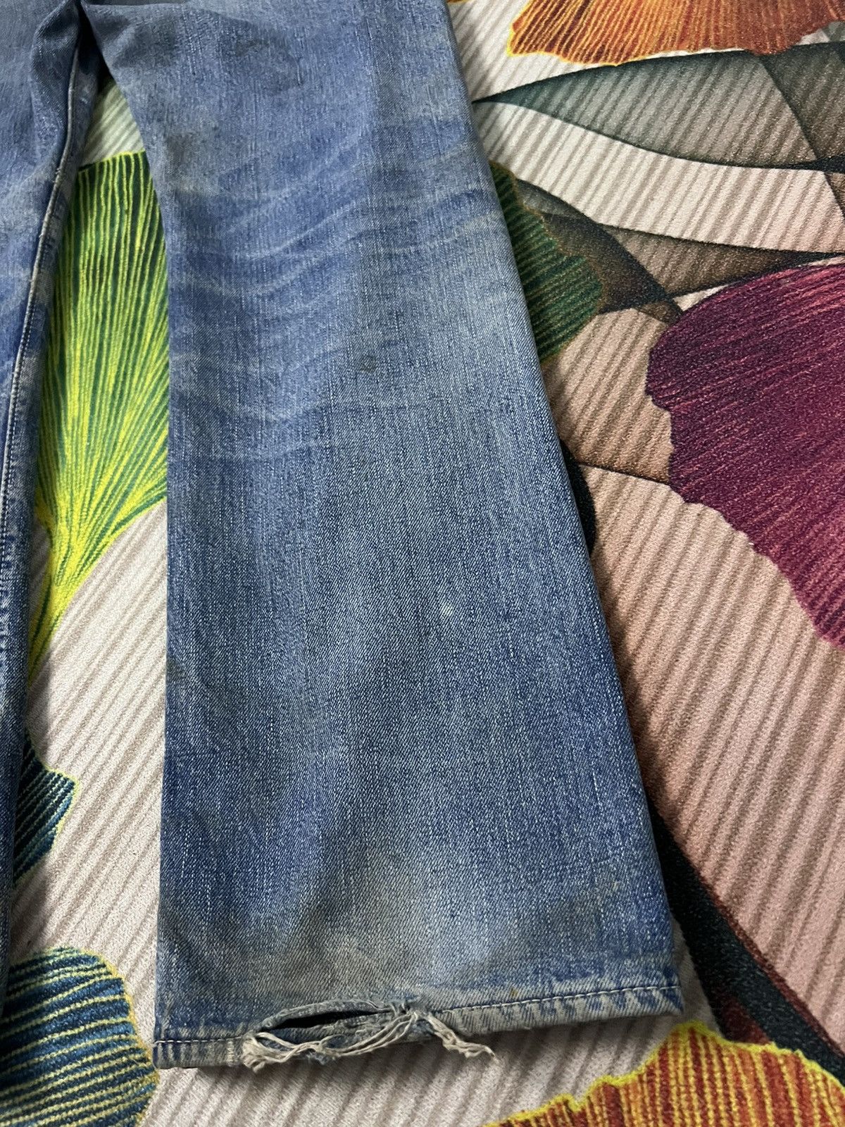 💥Vintage Orslow 105 Selvedge Mud Wash Jean