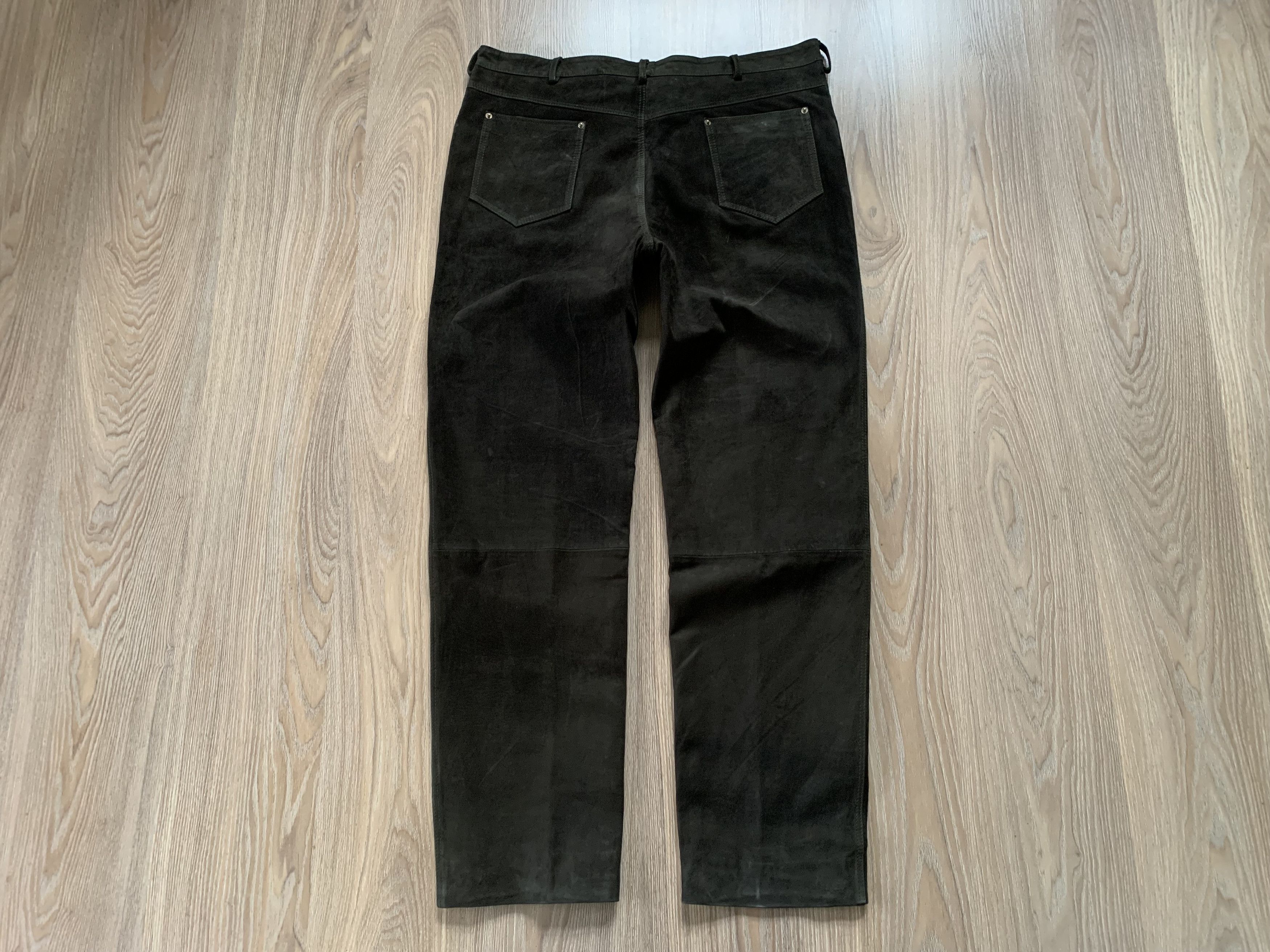 Vintage Mens Vintage Heavy Khaki Leather Pant Size US 40 / EU 56 - 2 Thumbnail