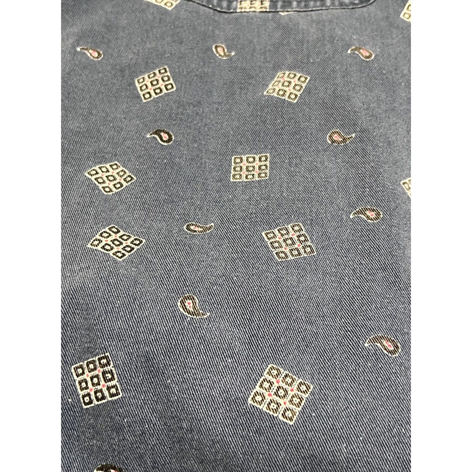 Vintage VINTAGE Columbia Camp Shirt Paisley Geometric Button Up Short Sleeve XL Blue Shirt Mens Size US XL / EU 56 / 4 - 3 Thumbnail