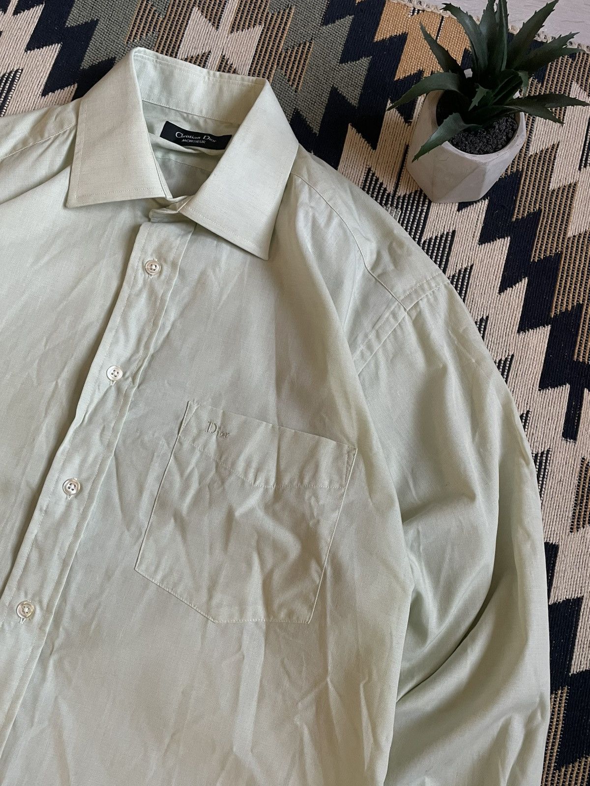 Christian Dior Monsieur × Vintage Christian Dior Monsieur Logo Button Up Shirt Size US L / EU 52-54 / 3 - 5 Thumbnail