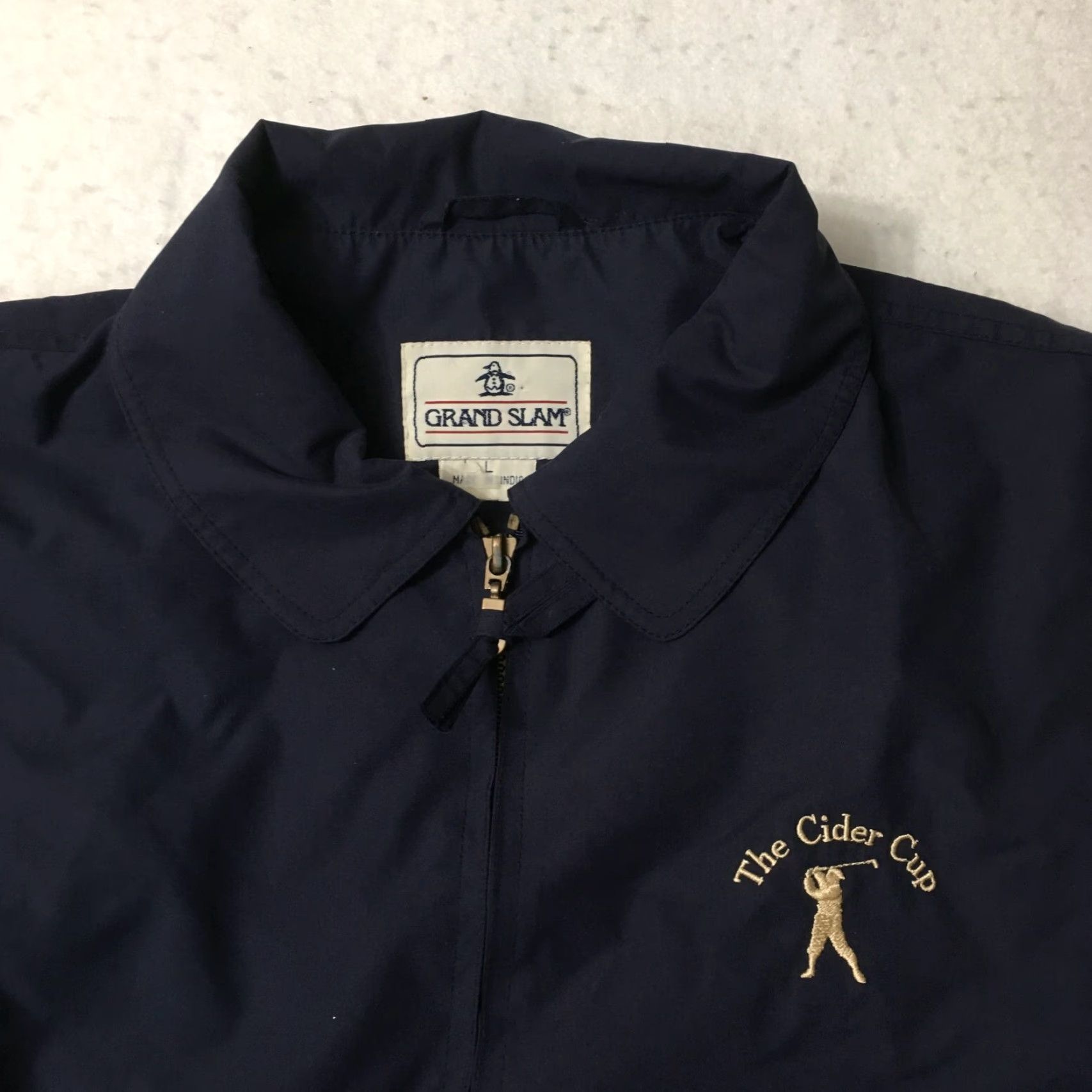 Vintage Grand Slam Golf Jacket Windbreaker Pullover - Size L Navy Blue Embroidered Mens Golf Windbreaker Size US L / EU 52-54 / 3 - 3 Thumbnail