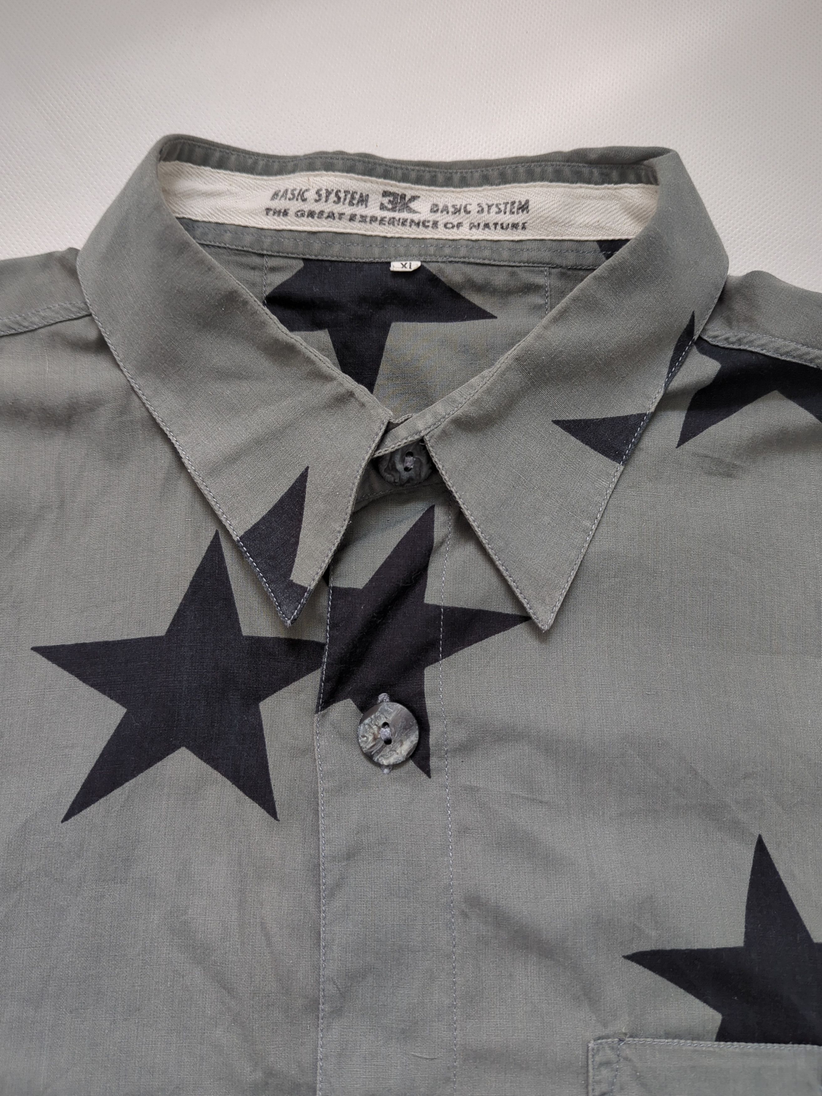 Vintage 90s Shirt Stars Print Oversize XL vintage y2k retro clubwear Size US XL / EU 56 / 4 - 2 Thumbnail
