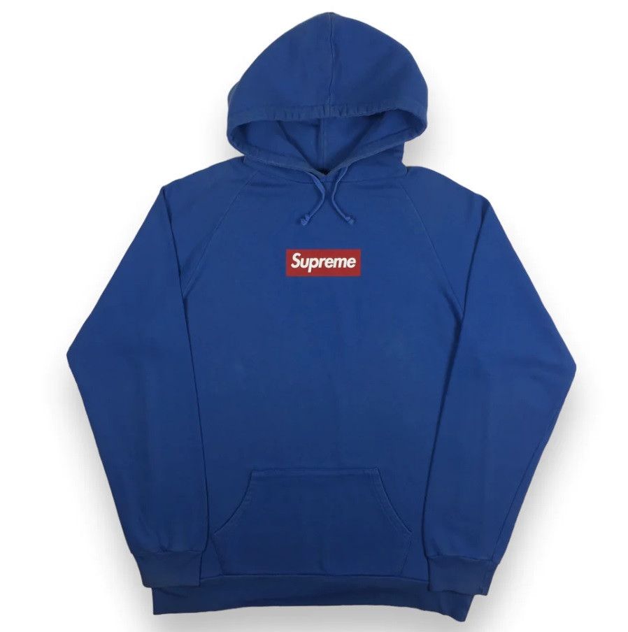 Supreme Supreme 2006 Screenprint Box Logo Hoodie Red On Blue Size US L / EU 52-54 / 3 - 9 Thumbnail
