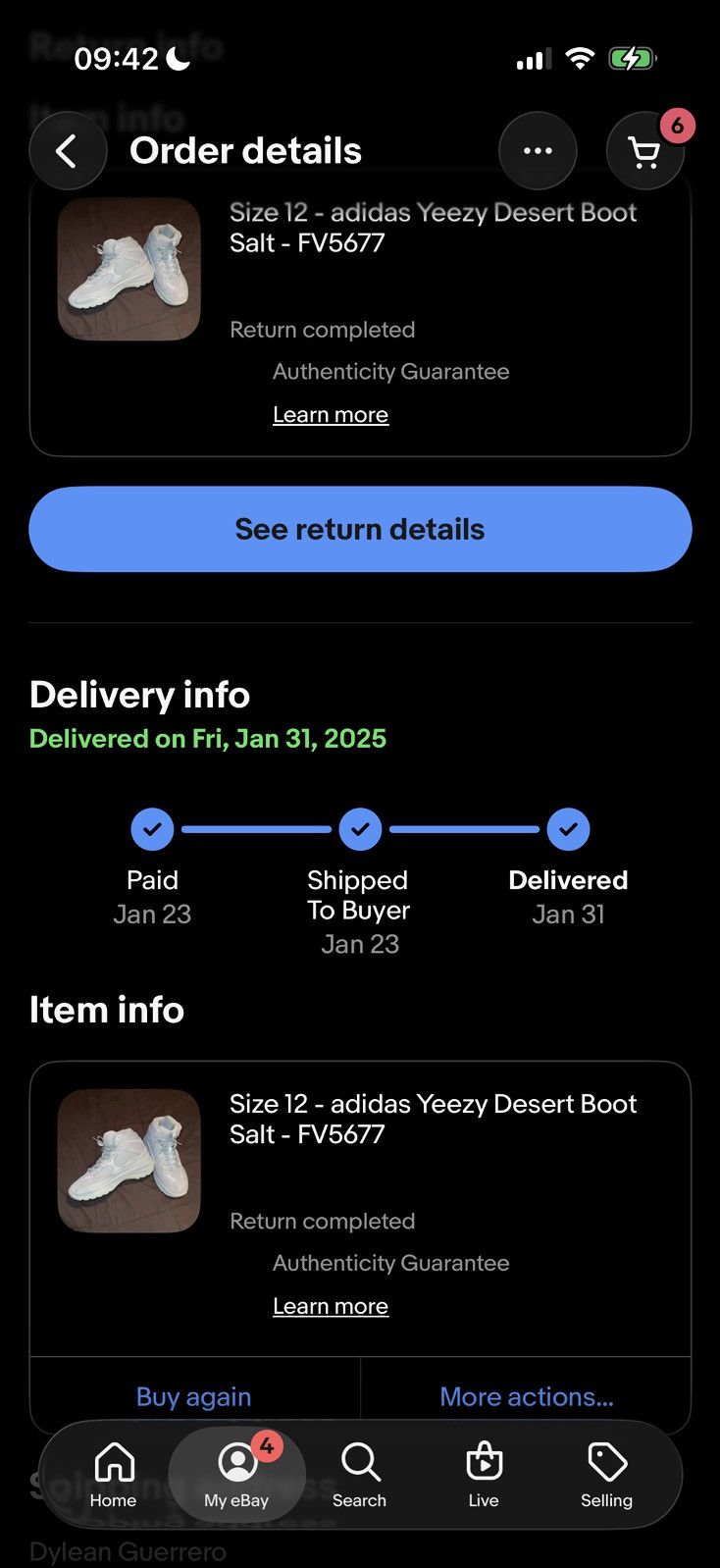 Yeezy Adidas Yeezy Desert Boot Salt - FV5677 Size US 12 / EU 45 - 7 Thumbnail