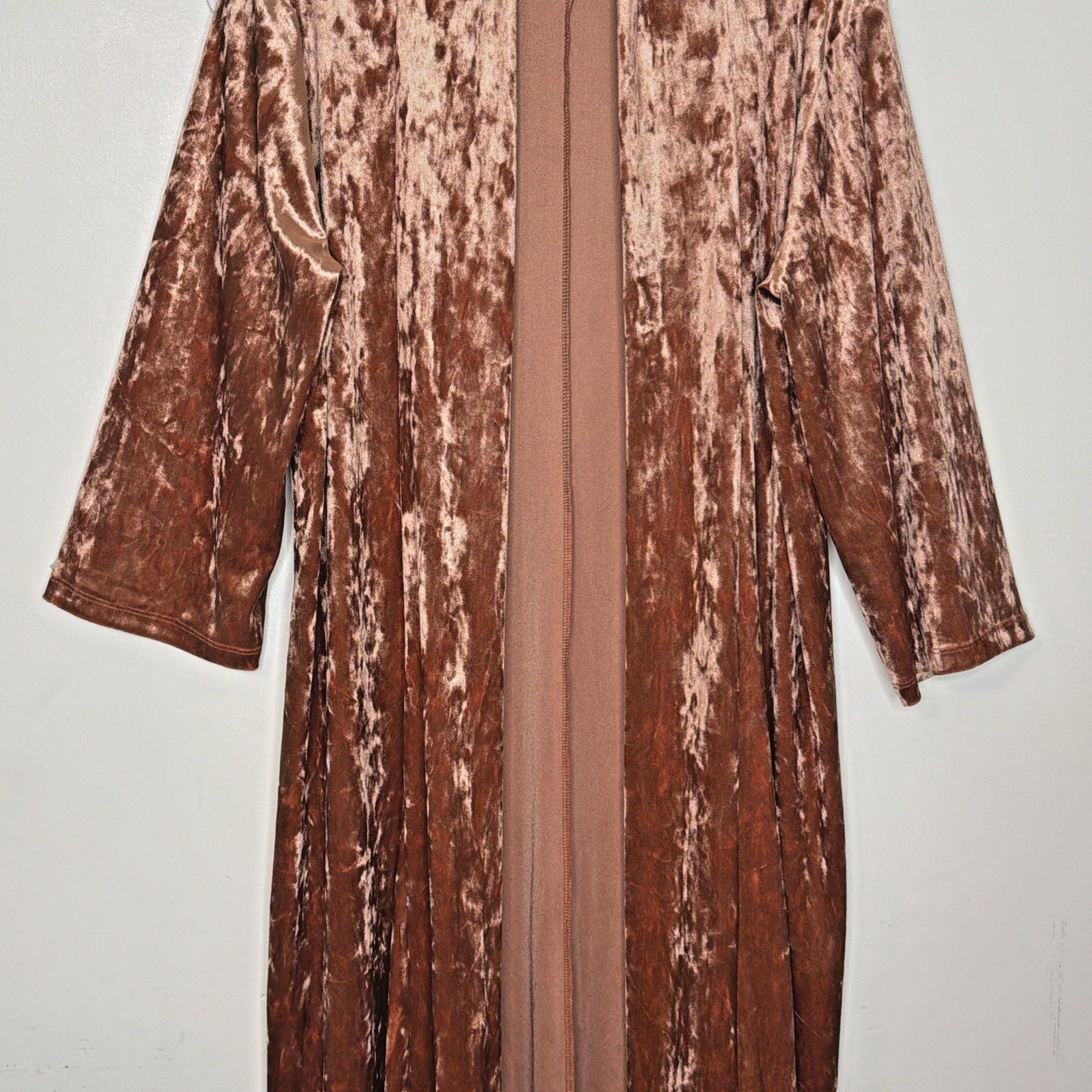 Forever 21 FOREVER 21 size S Crushed Velvet Long CARDI Coatigan Duster Size S / US 4 / IT 40 - 4 Thumbnail