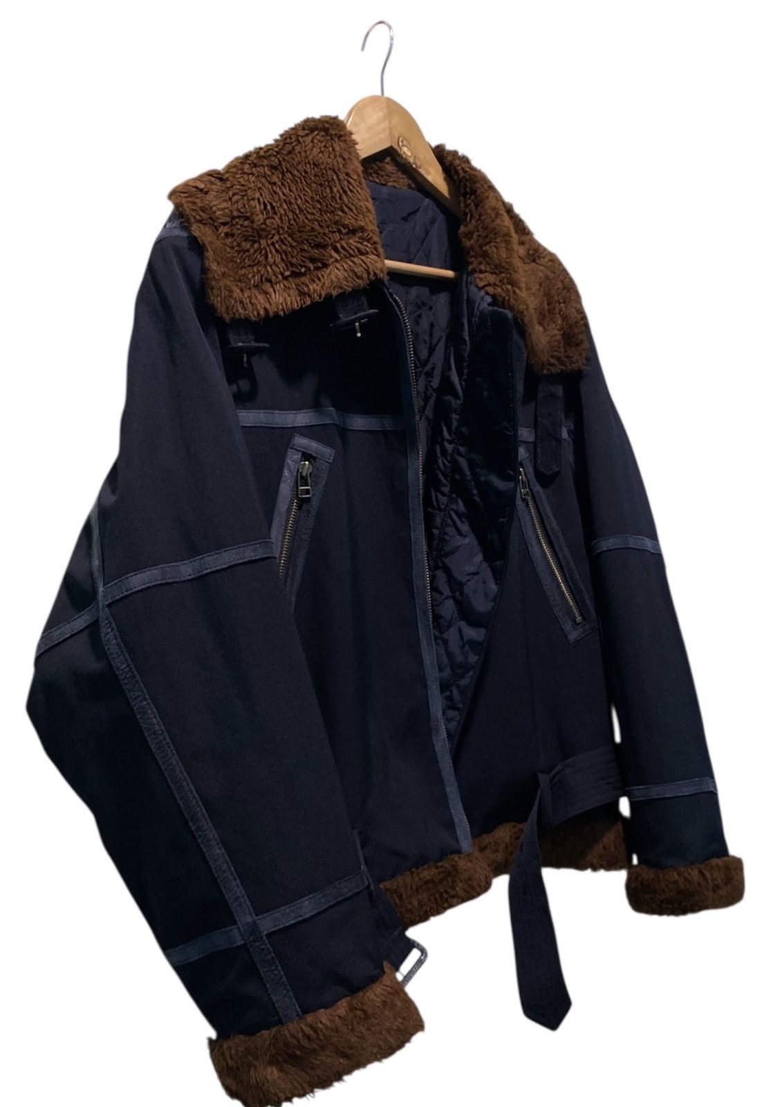 Jean Paul Gaultier Rare Jean Paul Gaultier Femme Faux Fur Aviator Flight Jacket Size L / US 10 / IT 46 - 5 Thumbnail