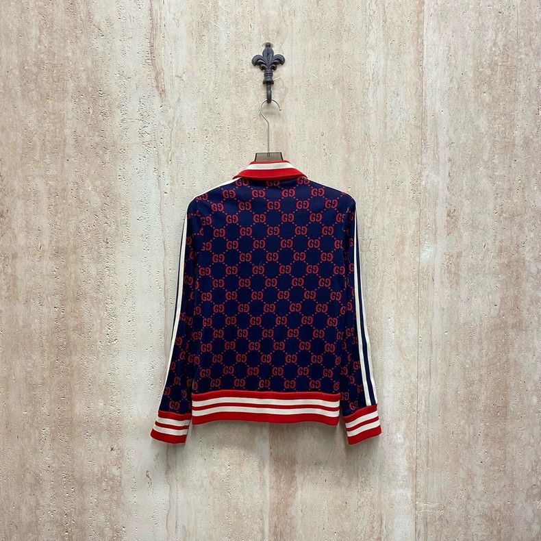 Gucci Gucci Red and blue double G full-print striped school unifo Size US S / EU 44-46 / 1 - 2 Thumbnail
